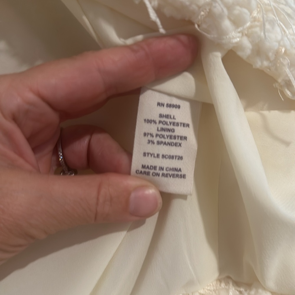 Vintage cream fringe top - Picture 7 of 8